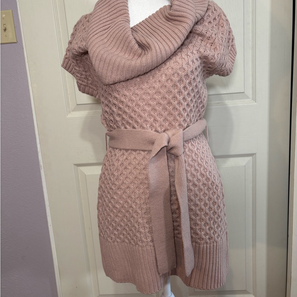 Candie's Textured Cowl Neck Sweater in Blush NWOT